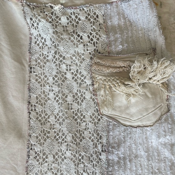 Jelbel Up cycled Lace and Embroidery Patchwork Midi Skirt -ONE of a Kind - Picture 9 of 13